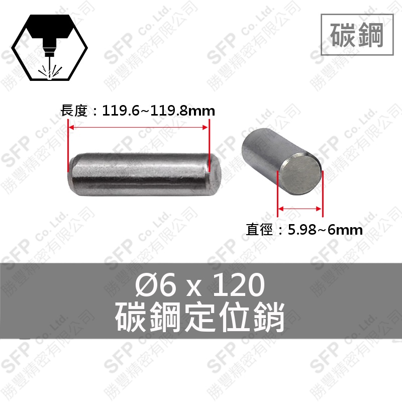 SUJ2定位銷 6*120
